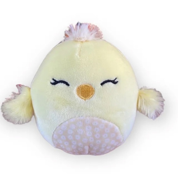 Squishmallows Aimee Chick Flowers Clip On 3.5" 2023 Easter Spring Plush NEW - Picture 1 of 4